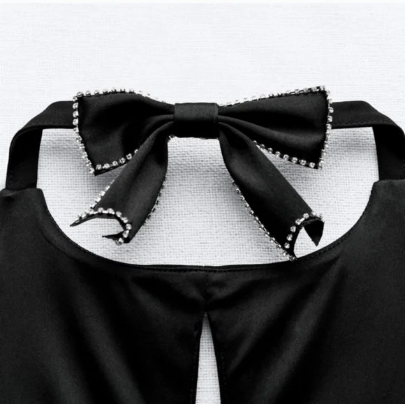 JEWEL BOW CUT OUT HALTER DRESS SIZE L - Picture 8 of 8